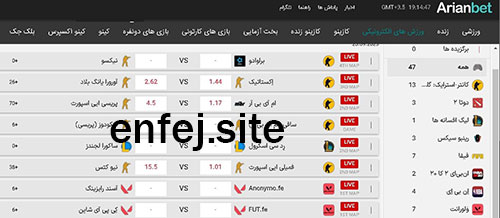 بازی های کازینو در سایت آریان بت (Arian Bet)